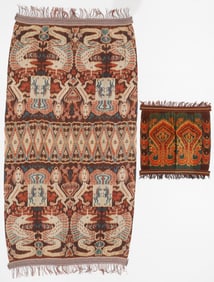 2 Sumba Ceremonial Ikat Hinggi and Textile