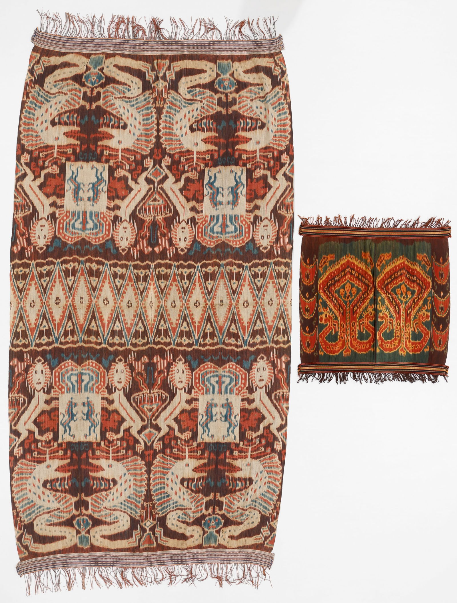 2 Sumba Ceremonial Ikat Hinggi and Textile, Mid to Late 20th C. (1 of 3)