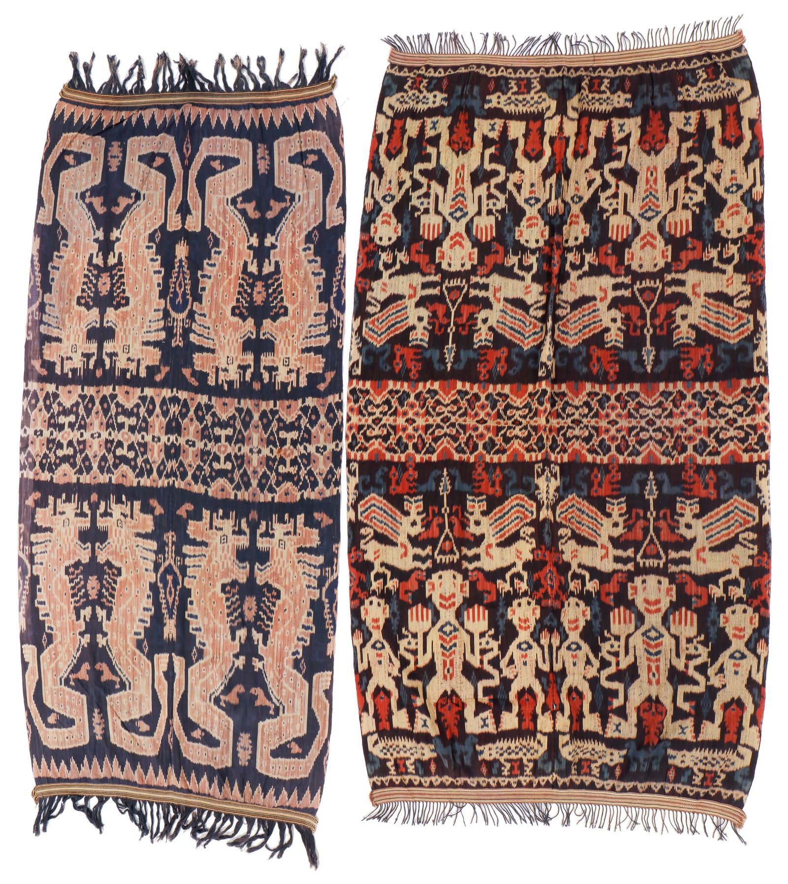 2 Sumba Ikat Hinggi, Indonesia, Early/Mid 20th C., 3'5'' x 7'8" (1 of 3)
