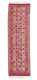 Songket Silk Textile with Metallic Threads, Indonesia, Early 20th C., 1'6'' x 5'0''