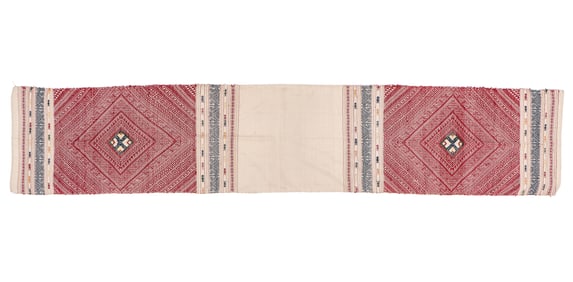 Embroidered Silk Sarong, Indonesia, Early/Mid 20th C., 1'4'' x 6'9''
