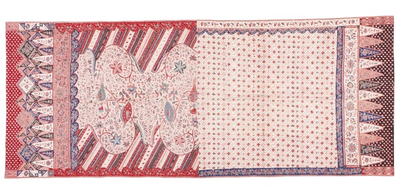 Batik Bang Biru Batangan, Indonesia, Mid/Late 20th C., 3'5'' x 8'4''