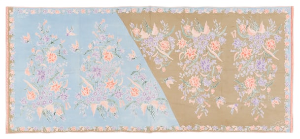 Signed Kain Panjang Pagi Sore, "M.D E V Zuylen Tan Khee Sua", Indonesia, Mid 20th C.