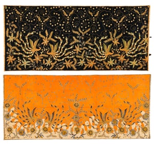 2 Signed Batik Danar Hadi, Indonesia, Mid/Late 20th C., 3'5' x '7'9''