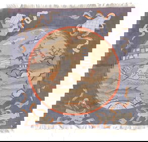 Silk and Gold Thread Woven Kesi Panel, China, Late 19th C.