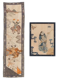 2 Antique Chinese Silk Embroideries