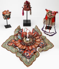 4 South Chinese Embroideries, Early/Mid 20th C.