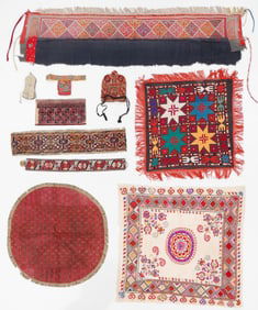 Collector's Lot of 10 Uzbekistan and Other Textiles