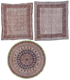 3 Persian Isfahan Block Print Textiles