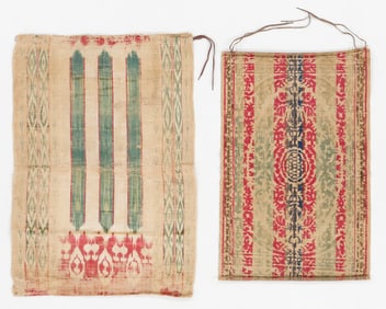 2 Antique Silk and Velvet Ottoman/Persian Textile Panels