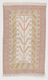 Vintage Small Silk Kilim, Possibly Syrian, 1'4'' x 2'2''