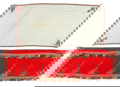 Antique Kashmir Shawl and Large Horizontal Hanging