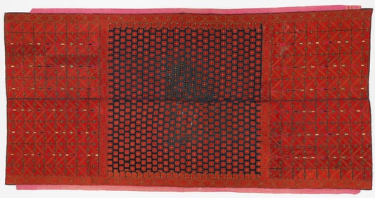 Silk Embroidered Phulkari Textile, Swat Valley, Pakistan