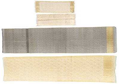 Varanesi Silk and Brocade Headscarves and Saris, India, C. 1950s