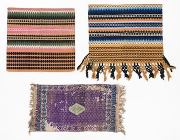 3 Antique Mexican Rugs, 3'0'' x 2'5''