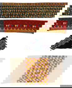 Collectors Lot of 4 Vintage/Antique Asian/Indian Ethnographic Textiles