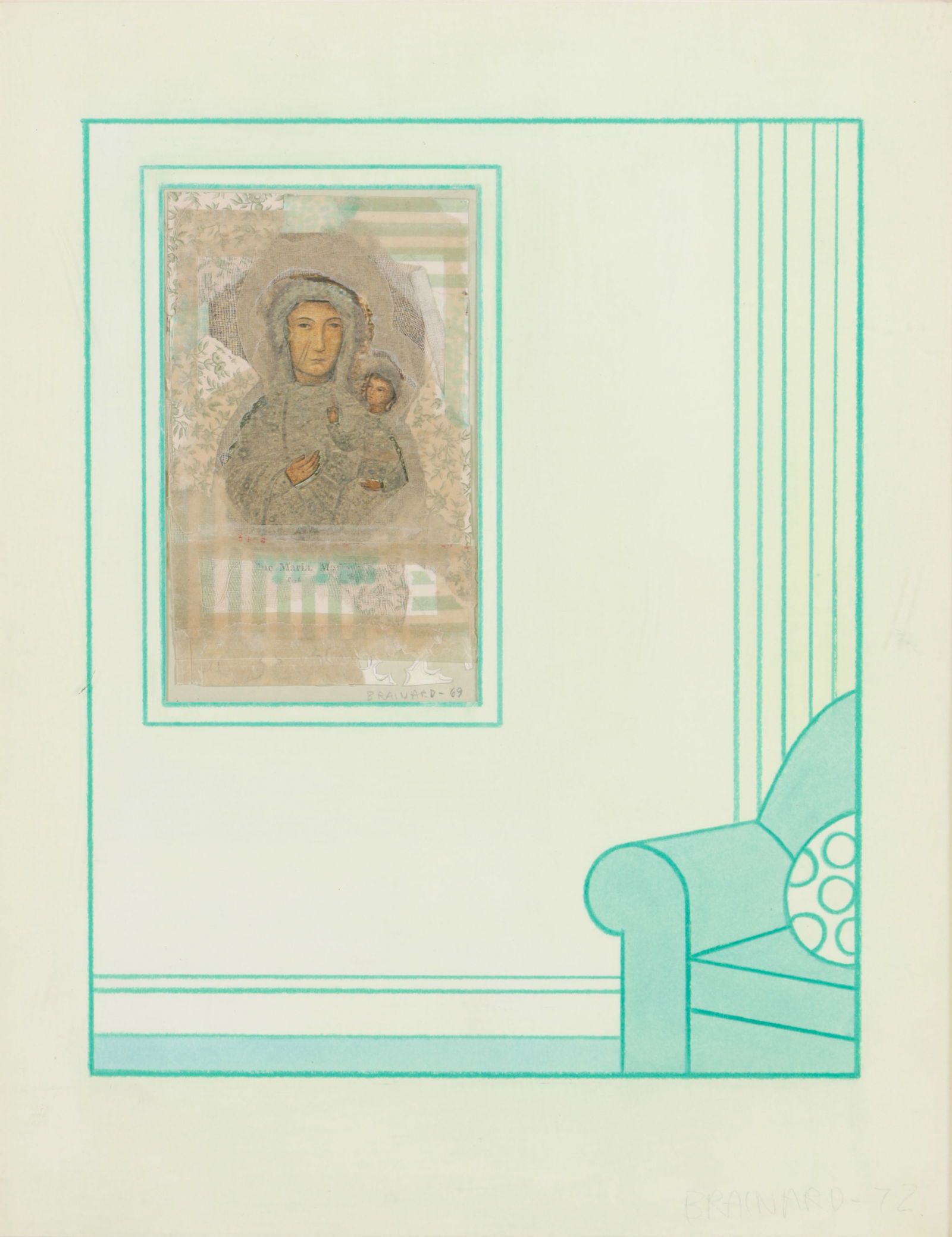 Joe Brainard (1942-1994) Mixed media collage (1 of 4)