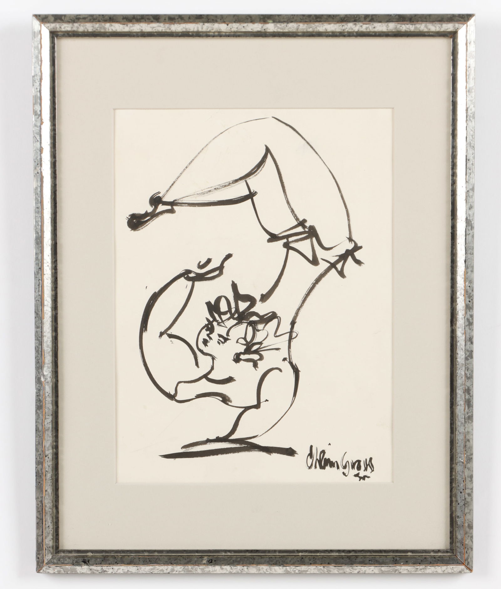 Chaim Gross (1904-1991) "Acrobat" Painting (1 of 3)