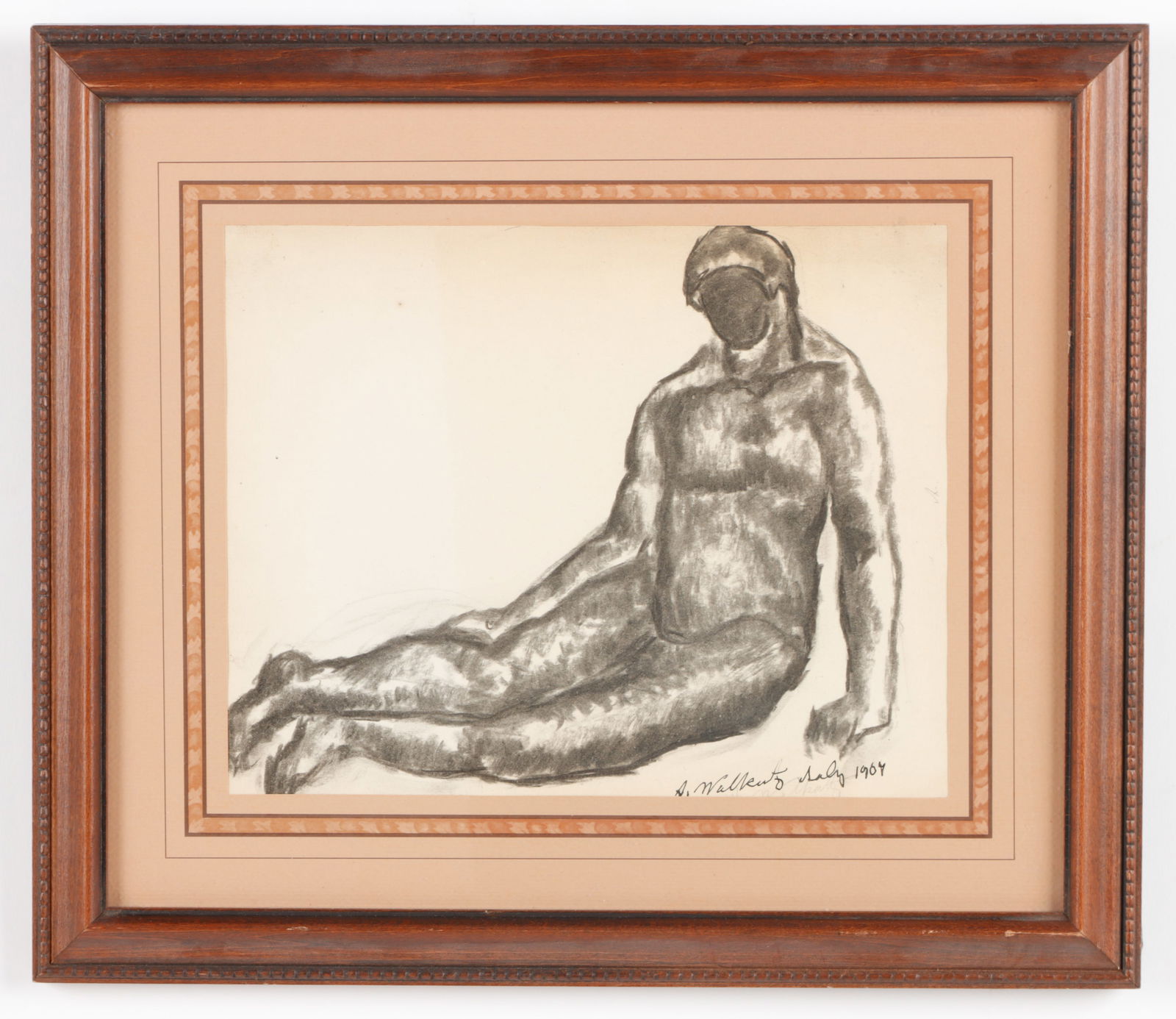 Abraham Walkowitz (1878-1965) "Seated Figure, Italy", 1904 (1 of 3)