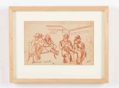 David Burliuk (1882-1967) "Seagate, Ny" (1925) Work on paper