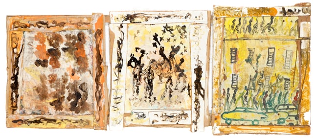 Purvis Young (1943-2010) Painting (24'' x 56'')