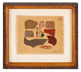 Eve Peri (1897-1966) Fabric Collage, 1947