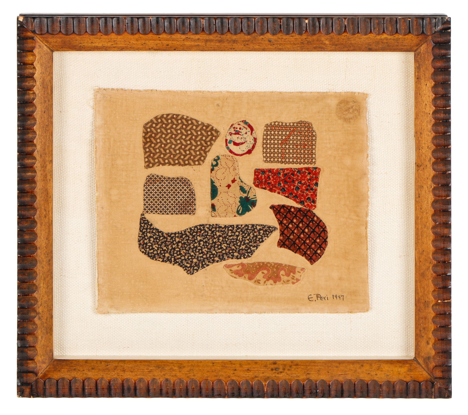Eve Peri (1897-1966) Fabric Collage, 1947 (1 of 3)