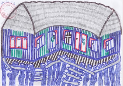 Ezekiel Messou (b. 1971) "Sewing Machine Repair Shop"