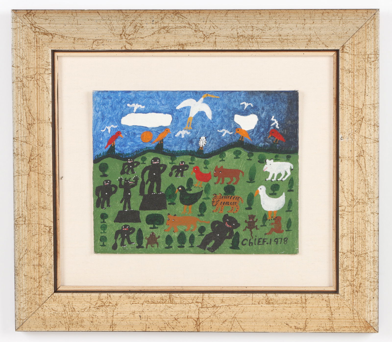 Chief Wiley (1887-1980) Landscape, 1978 (1 of 3)