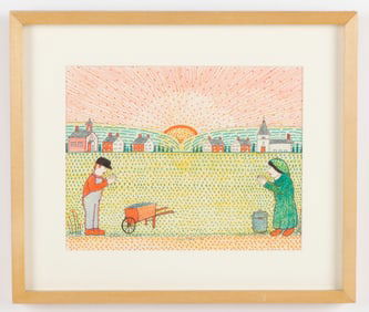 Jack Savitsky (1910-1991) Drawing, 1978