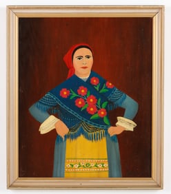 Lawrence Lebduska (1894-1966) "Peasant Woman"
