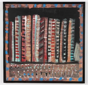 Jimmie Lee Sudduth (1910-2007) "Marching Band, New York City", 1995