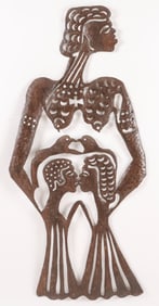 Murat Brierre (1938-1988) "Woman Protecting Kissing Couple"