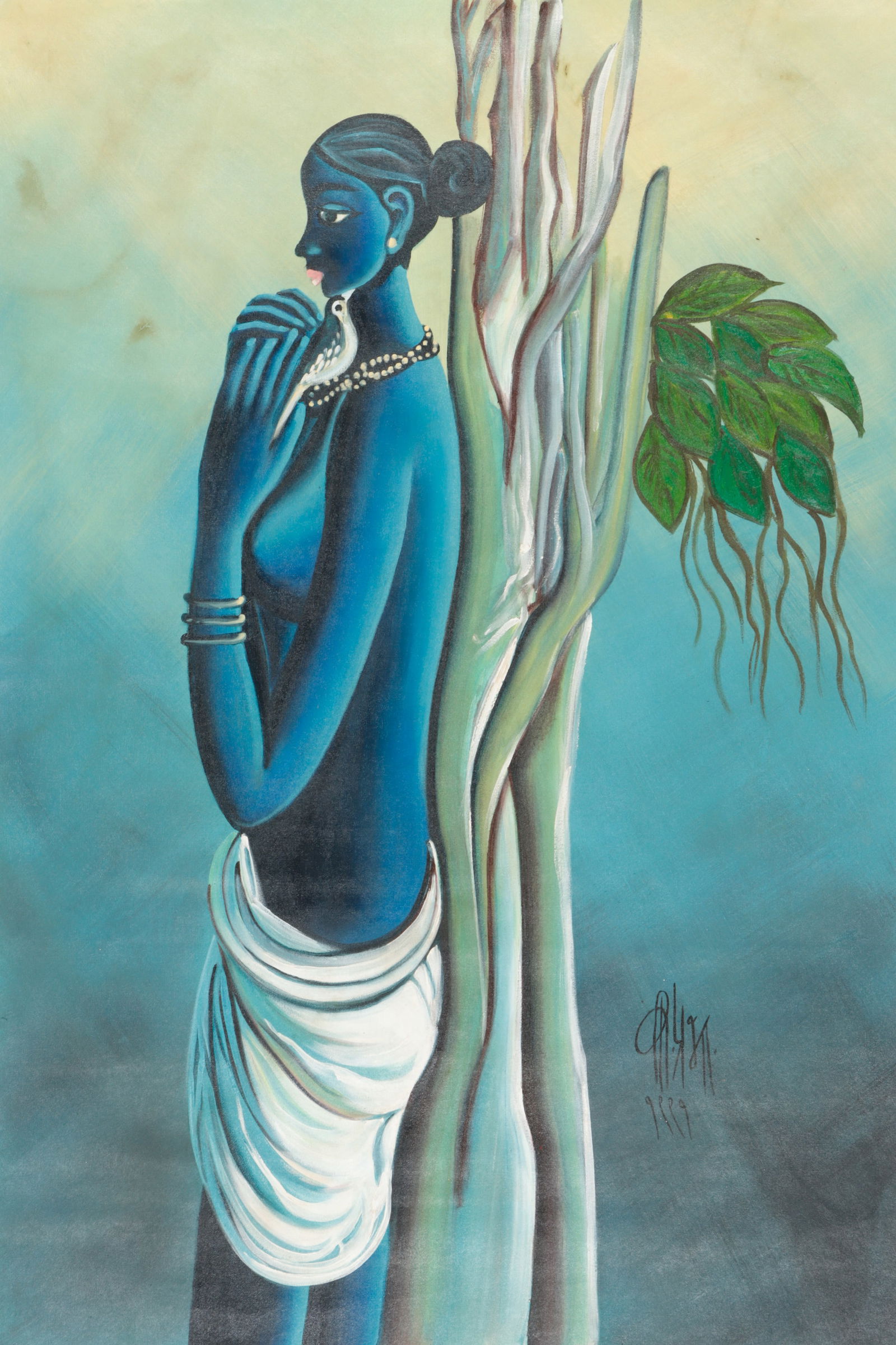 B. Prabha (Indian, 1933-2001) Painting (1 of 5)