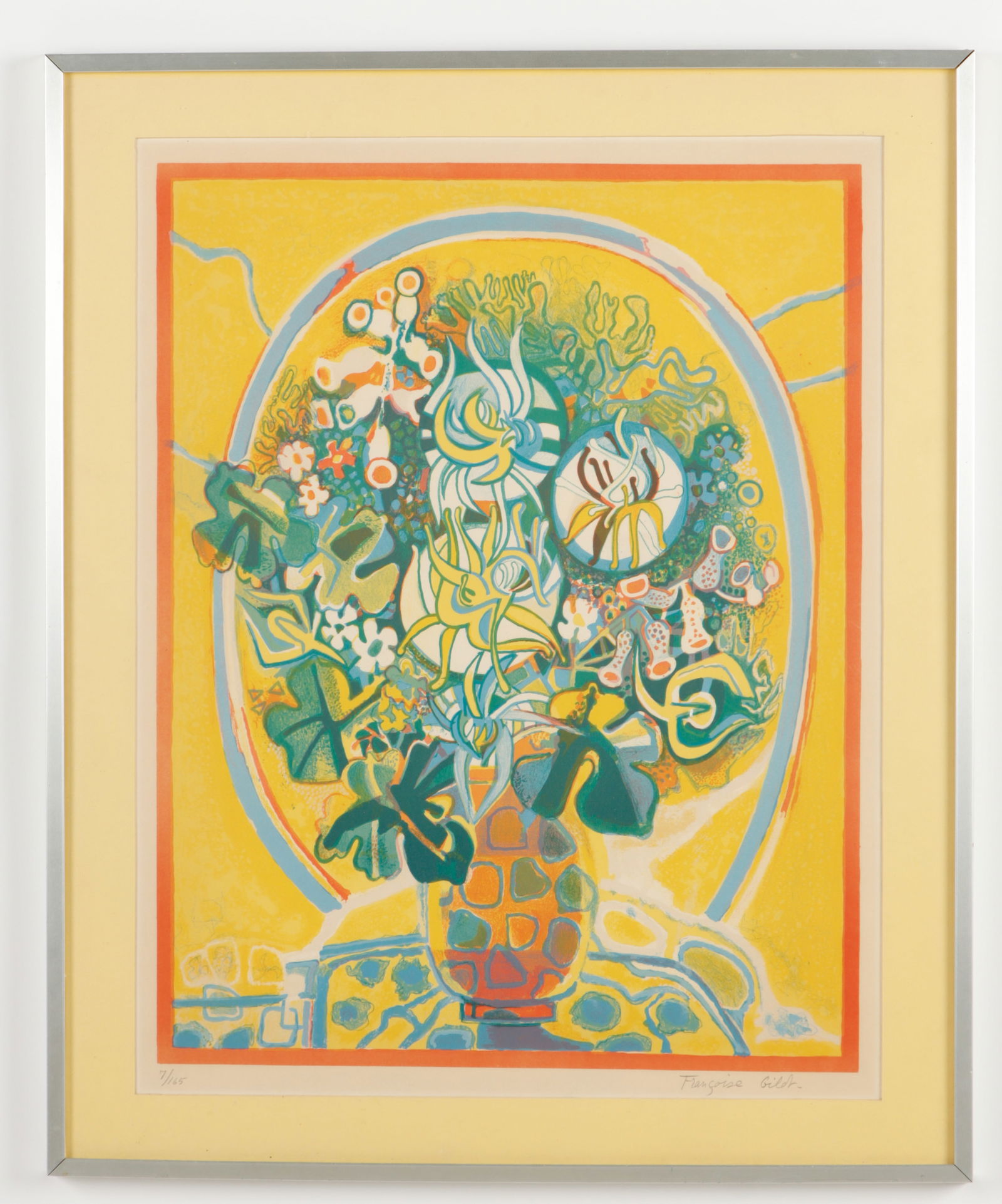 Francoise Gilot (1921-2023) "Vase With Flowers" (1 of 3)