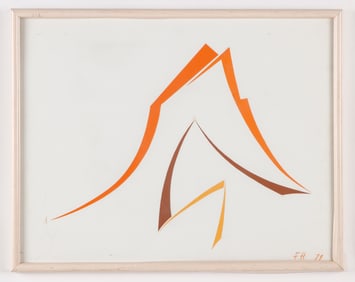 Fereydoun Hoveyda (Iranian, 20th c.) Abstract Composition, 1979