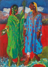 Hosayn Ahmadi-Nasab (Iranian, b. 1949) "Dancers"