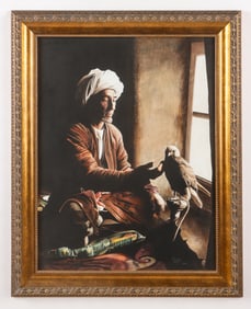 Sima Chakamian (20th/21st c.) "Old Man with Falcon", 2007