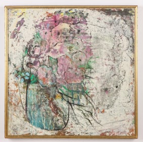 Rafat Mosadeghi (Iranian, 1927-2014) "Flowers", 1999