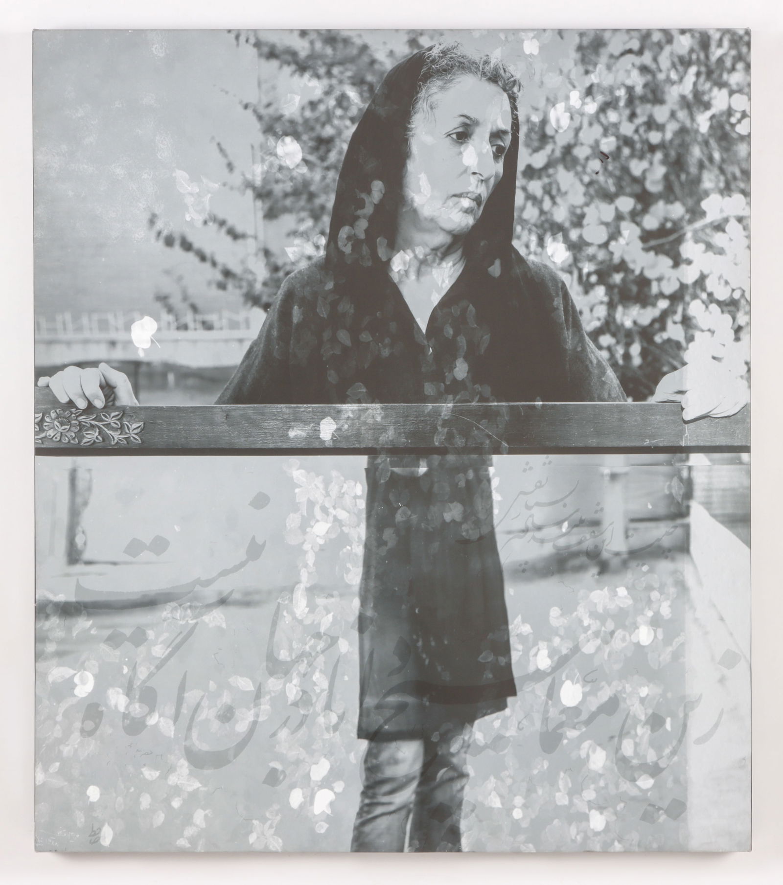 Maryam Fakhimi (Iranian, b. 1970) "Autumn", 2009: Maryam Fakhimi (Iranian, b. 1970) "Autumn", 2009, pigment print on canvas, signed. Unframed. Size: 45.25'' x 39.5'', 115 x 100 cm (canvas). Provenance: The Encyclopaedia Iranica Foundation Collection.