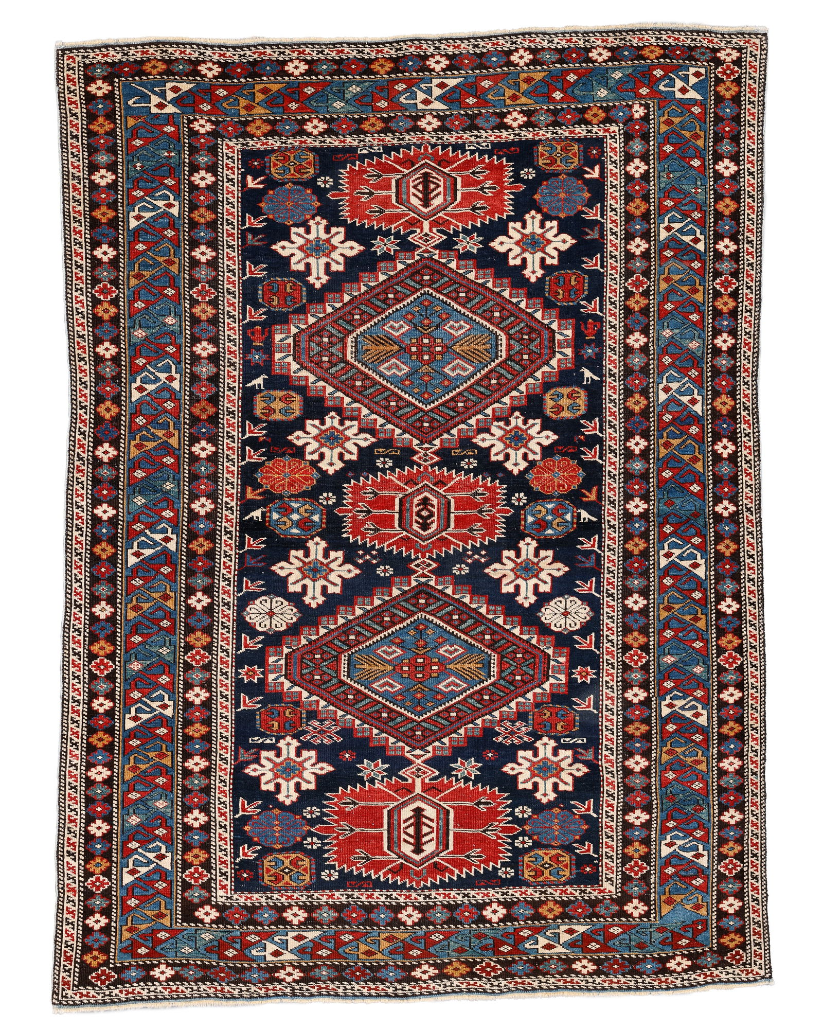 Kuba Rug, Caucasus, Ca. 1880, 3'6'' x 4'11'' (1 of 4)