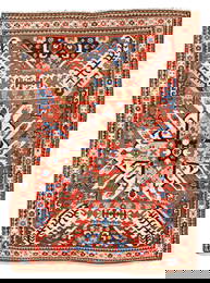 Eagle Kazak Rug, Caucasus, 19th C., 5'3'' x 7'4''