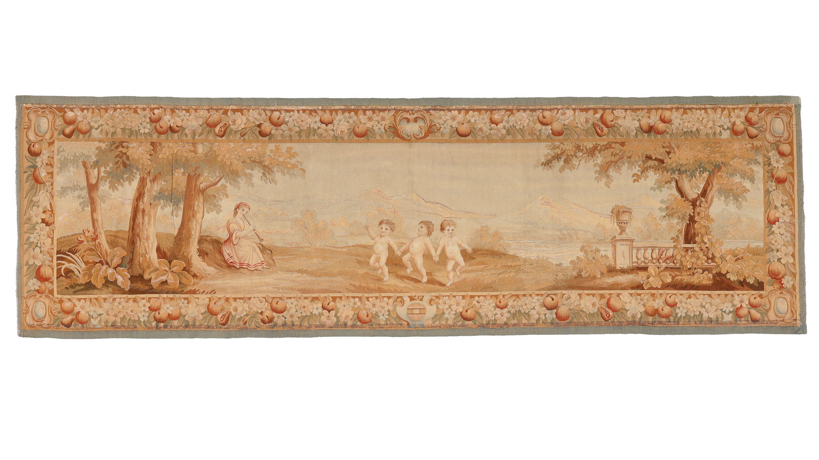 Fine Antique Pictorial Tapestry Panel, France, Late 19th C., 9'0'' x 2'9'' (1 of 6)