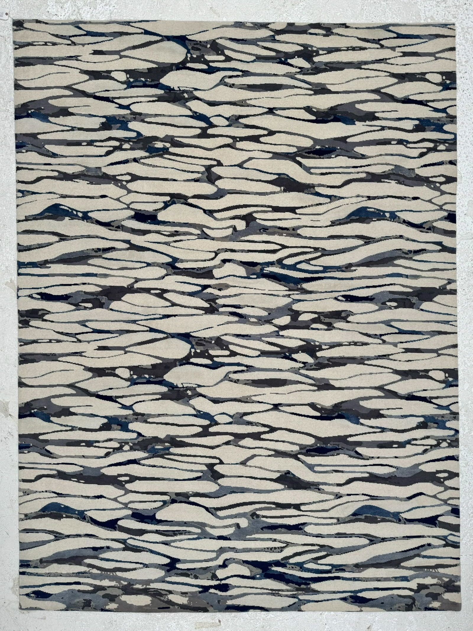 Lagos Navy White Rug, Nepal, 9'0'' x 12'0'' (1 of 5)
