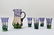 333: Czech Art Glass Pitcher with 5 Glasses