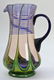 333: Czech Art Glass Pitcher with 5 Glasses - 2