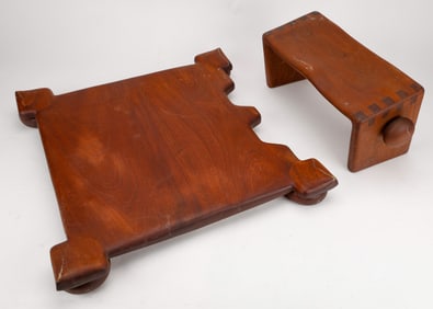 William Brouillard (b. 1947) 2 Wooden Artworks