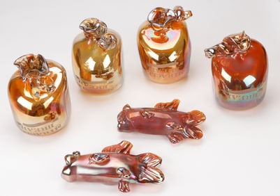 Kim Newcomb (American, b. 1945) 6 Glass Sculptures