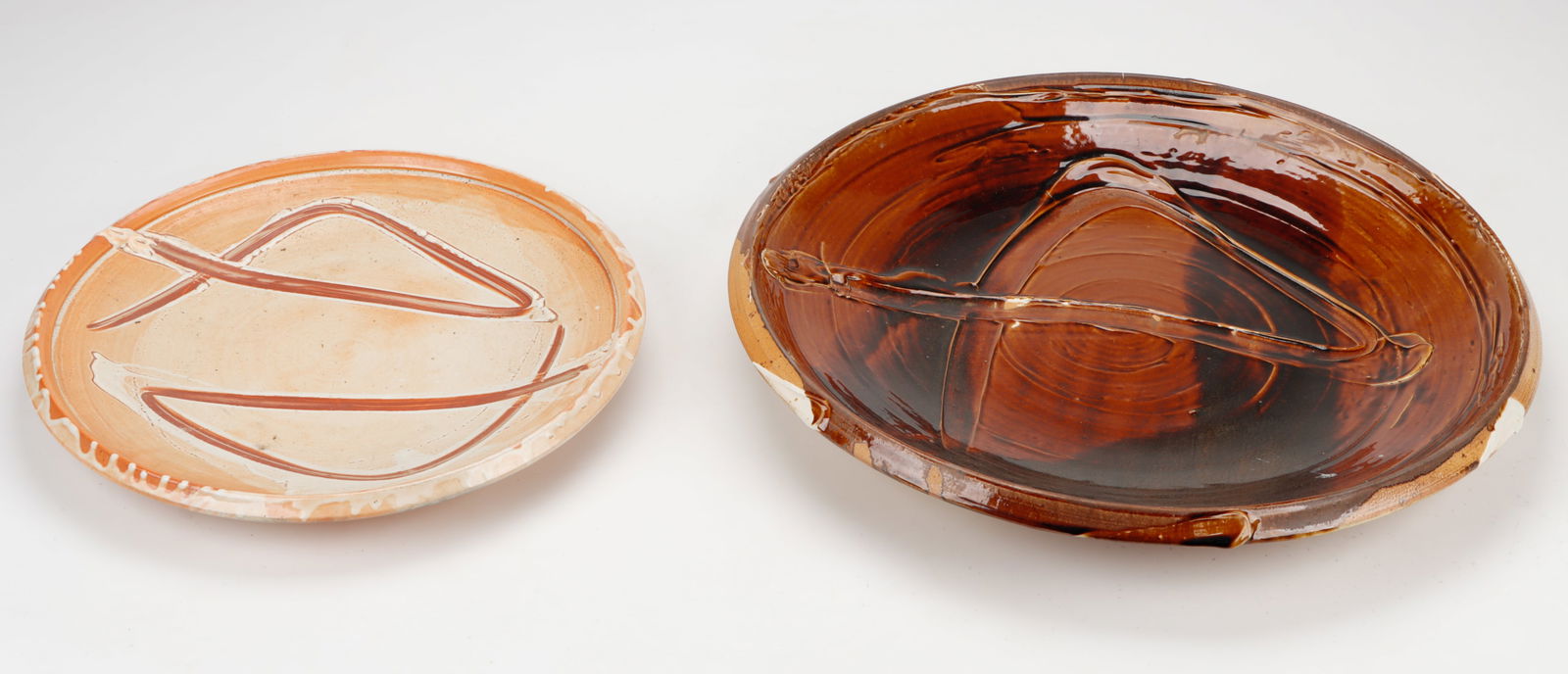 Bruce Cochrane (Canadian, b. 1953) 2 Large Art Pottery Chargers. (1 of 5)