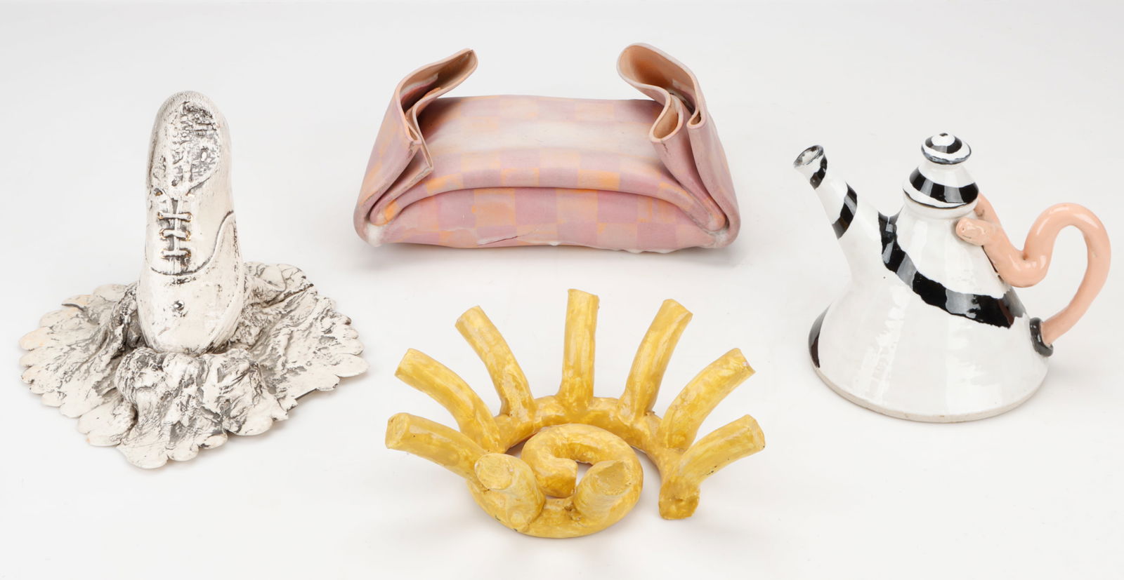 Group of 4 Whimsical Pieces Of Modern Art Pottery (1 of 9)